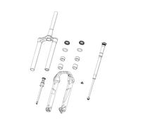 Kit di adesivi per forcella Rockshox Sid Ultimate 2021 Noir