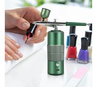 Kit di Aerografo A Corda, con Ricaricabile E di Lunga Durata, 11,3x15 Cm, Macchina per Aerografo per Unghie, Spruzzatore di Pittura Portatile, Design A Corda E Portatile, per Capelli, Trucco, Modello