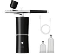 Kit di Aerografo con compressore per modellismo 48 PSI. Aerografo multifunzionale per unghie, tecnologia di nano-infiltrazione ad alta pressione, vasetto per vernici e ugelli. Aerografo con USB Tipo C