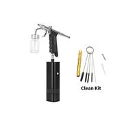 Kit di aerografo elettrico con tipo grilletto sifone Pistola a spruzzo for modello Art Model Body Paint Artist Makeup Nail Tattoo Tools Soffiaggio comodo(Rot)