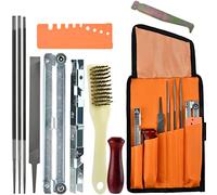 Kit di Affilatura per Catene Motosega 11Pzs OctBird Set di Lime per Affilatura, Set per Affilatura Catena con Misuratore di Profondità, Custodia, Affilatura di Motoseghe per Affilare