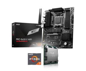 Kit di aggiornamento Bundle Ryzen 7 9700X 8X 3.8GHz Processore, MSI PRO B650-S WiFi scheda madre, be Quiet! Pure Rock Slim 2 (assemblato con aggiornamento Bios + controllo funzionalità)