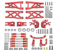 Kit di aggiornamento in Alluminio for AR-RMA Senton 3S 4S BLX Supporti for mozzo con Bracci ad A Anteriori e Posteriori Aste di Collegamento dello sterzo 7 Pezzi Rosso/Blu ```(HFLRC-SNT-7KIT-RED)