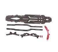 Kit di aggiornamento in fibra di carbonio e alluminio per MST FXX 2.0S, kit telaio sospensione telaio auto RC, piastra telaio in fibra di carbonio CNC con design a fondo cavo, (Nera)