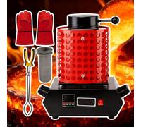 Kit Di Aggiornamento Per Forno Di Fusione 2026, Forno Di Fusione Elettrico Per Oro Da 2000 W, Fusione 25-35 Minuti, Interruttore Monoblocco, Con Rete Isolante, Crogiolo In Grafite red-2kg