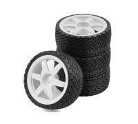 Kit di Aggiornamento per Mozzo e Pneumatici da 17 mm per Auto RC per Auto da Rally WRC1/7/8 per CitroenC3 RC Accessori per Auto, Bianco