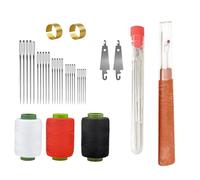 Kit di aghi da cucito in acciaio con occhi grandi Aghi in acciaio inossidabile per cucire a mano Kit di aghi da cucito sottili fatti a mano per quilting per principianti Kit di punte ad ago per 34Pcs