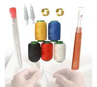 Kit di aghi per cucire in acciaio Big Eye in acciaio inossidabile per mano Kit di punte per ago per quilting fatti a mano lunghi e sottili Progetti fai da te Adulti Principianti 36Pcs