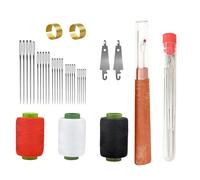 Kit di aghi per cucire in acciaio con occhi grandi in acciaio inossidabile per kit di punte per ago per quilting fatti a mano sottili Progetti fai da te Adulti Principianti 34Pcs