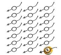 Kit di aiuto per la mira del biliardo, marcatori di precisione per palline da biliardo, dischi di allineamento per colpi di stecca | Sistema di allenamento professionale per il miglioramento delle