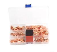 Kit di alette resistenti 80 pezzi di capicorda in rame puro con tubo termoretraibile per cablaggio dell'invertitore audio auto 4 6 8 AWG