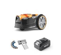 Kit di alimentazione LawnMaster DM16-400 Plus - Tosaerba robotizzato MX 24V "Drop and Mow" - Con batteria di ricambio e lame