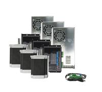Kit di alimentazione motore passo-passo Nema34 1-5 assi 4.5/8.5/12NM 86mm 2PH 6A 14mm albero for router CNC braccio robotico ad asse singolo Funzionamento Fluido(3 Axis Motor card,12Nm)