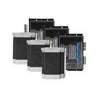 Kit di alimentazione motore passo-passo Nema34 1-5 assi 4.5/8.5/12NM 86mm 2PH 6A 14mm albero for router CNC braccio robotico ad asse singolo Funzionamento Fluido(3 Axis Drive kit,12Nm)