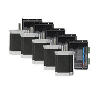 Kit di alimentazione motore passo-passo Nema34 1-5 assi 4.5/8.5/12NM 86mm 2PH 6A 14mm albero for router CNC braccio robotico ad asse singolo Funzionamento Fluido(5 Axis Drive kit,12Nm)