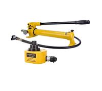 Kit di alimentazione per gatti idraulici a basso profilo, Pompa manuale idraulica CP-700, Jack a basso profilo, Cilindro microidraulico industriale da corsa da 2,7 pollici(30T Jack+CP-700 Hand Pump)