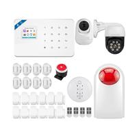 Kit di allarme for casa intelligente GSM 433 Mhz sicurezza wireless Controllo telecamera IP Sirena con sensore movimento(W181 GSM Tuya Kit 1)