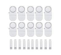 Kit di allarme magnetico per porte e finestre, 10 pezzi, con sirena da 120 dB, sistema di sicurezza a batteria, facile da installare, ideale per casa o ufficio