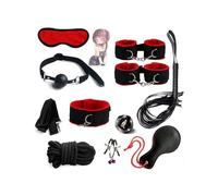 Kit Di Allenamento Aerobico Multifunzione In Nylon Rosso Regolabile Da 10 Pezzi Con Braccialetto Regolabile In Nylon Fitness -D29