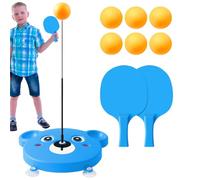 Kit di allenamento da -Pong - Allenatore professionale da tennis da tavolo con manico flessibile, dispositivo di auto-allenamento per migliorare i riflessi e le competenze, montaggio semplice, ideale