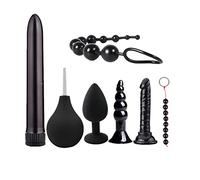Kit di allenamento per Gây Coǖple (nero) 7 pezzi in morbido silicone per Bûtt Plǖg