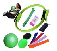 Kit Di Allenamento Pilates Per Casa - 10 Pezzi Bande di Resistenza Portatili Antiscivolo,Set Di Attrezzatura Pilates | per Allenamento Muscolare Squat Controllo Peso Giardino Esterno Viaggio Interno S