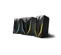 uRage Blast-R 621 2.1 - Altoparlanti da gaming 20 W, illuminazione RGB subwoofer alimentazione USB-C jack da 3,5 mm, per PC, console e TV, colore: Nero