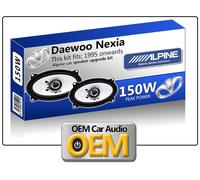 Kit Di Altoparlanti Daewoo Nexia Posteriore Alpine 150W Max Potenza 4x6