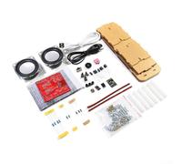 Kit di altoparlanti fai da te, alloggiamento trasparente, kit audio a 2 canali con chip MHM18 e 8002, alimentazione USB 5 V, per elettronica, fai da te, apprendimento (con alloggiamento)