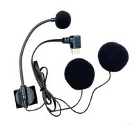 Kit di altoparlanti per casco da moto con microfono, auricolare per comunicazione a mani libere, struttura in ABS, lunghezza cavo 77 cm