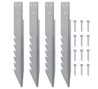 Kit di ancoraggi per pali di recinzione, 4 pezzi, in acciaio resistente, picchetti di riparazione per riparazione
