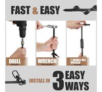 Kit di ancoraggio a terra picchetti a terra per impieghi gravosi per set di altalene ancoraggio a terra kit di ancoraggio a vite per trampolino tenda da campeggio tenda da sole