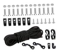 Kit di ancoraggio per kayak con corde elastiche e ganci, confezione da 2 accessori per il ponte, per kayak, barca, pesca