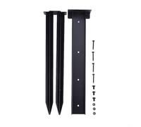 Kit di ancoraggio per pali in acciaio resistente per la riparazione di pali in legno con forma triangolare e bordi rinforzati per sostenere contro forti venti (1 pezzo)