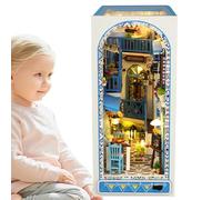 Kit di angolo per libri, angoli per libri | Kit in miniatura angolo per casa delle bambole decorazione inserto scaffale Sea Breeze, fermalibri assemblati creativi, artesa