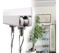 Kit di Appendere per Quadri Kit per Appendere Quadri Pesanti con Carrucola, Sistema di Esposizione Artistica con Montaggio Laterale, Binario per Appendere Cornici(2.5m/8.2' Wire,77"/195cm Track)