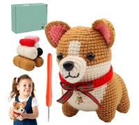 Kit di apprendimento dell'uncinetto, kit uncinetto per principianti - Impara a lavorare a maglia kit per cani per adulti e - Kit di avviamento per uncinetto animali, filati di uncinetto, accessori per