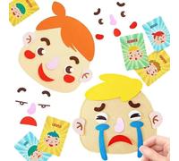 Kit Di Apprendimento Emotivo - Set Di Adesivi Emoticon In Feltro, Giocattolo Espressione Di Sentimenti Educativi Per Il Gioco Di Attività Interattivo | Home Scuola Auto Esterno