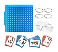Kit Di Apprendimento Matematico - Pratica Aritmetica Impostata Per Bambini Di Età Compresa Tra 1 E 6 | Carte Flash Di Matematica Con Grafico Di Moltiplicazione In Silicone E Carte Didattiche