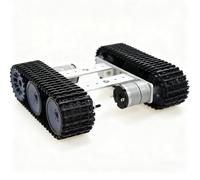 Kit di apprendimento robotico con telaio in metallo di alta qualità, con 2 tracce, kit di avviamento per telaio auto intelligente fai da te per Arduino RaspberryPie Python MicroBit Steam Education