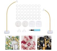 Kit di arco per palloncini, supporto per arco regolabile, set di supporti per palloncini con arco da 2,5 m e 1,5 m a mezza curva con flessione libera, supporto per arco a palloncino per compleanno