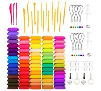 Kit di argilla polimerica per bambini e artisti, 72 colori, set completo con 60 pezzi di accessori e 17 strumenti, ideale per modellare, facile da usare, non appiccicoso, non sbiadisce, rega