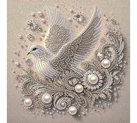 Kit di Art of Diamonds 5D Parziale con Drill Diy a Forma di Uccello, Punti Gemma per Adulti, Decorazione Murale Casalinga, Dipinti con Diamanti, Arte Gemme 30x30cm