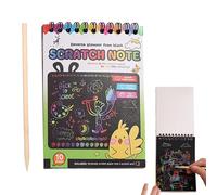 Kit Di Arte Di Carta Da Raschiare - Artigianato Colorato, Libro Di Artigianato | Taccuino Da Raschiare Creativo Con Graffiti, Set Di Arte Con Fogli Di Pittura Divertenti, Forniture Per L'Artigianato