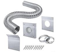 Kit di aspirazione dell'aria per stufa a pellet resistente con materiali resistenti alla ruggine e tubo flessibile progettato per migliorare il flusso d'aria e l'efficienza del carburante