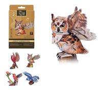 Kit di assemblaggio di uccelli, kit puzzle fai-da-te modello animale in carta 3D con suoni di chiamata realistici, kit di costruzione di animali pop-out tagliati al laser con trespolo (#D)