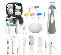 Kit di assistenza sanitaria e toelettatura per bambini, set di cura della sicurezza del bambino, kit essenziale per neonati (grigio bianco 20 in 1)