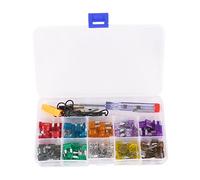Kit di Assortimento di Auto per 100 Pezzi: con Clip di Alligatore e Penna di Prova, Mini Fusibili per Auto, Moto e Barca