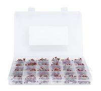Kit di assortimento di condensatori ceramici da 960 pezzi, set di componenti elettronici in linea per fai-da-te, 24 valori da 2 pF a 0,1 µF con strisce di carta etichettate, ideale