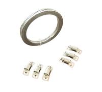 Kit di assortimento di fascette 304 for ingranaggi a vite senza fine regolabili grandi dimensioni fai da te for tubi in metallo 9,8-34,4 piedi